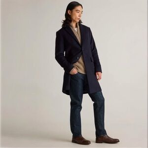 🆕 Quince NWT Italian Wool Overcoat in Cadet Blue